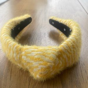 Yellow and white Lele Sadoughi headband